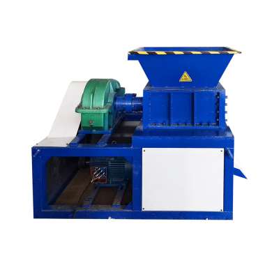 Dead animal 100hp small two single shaft wood pallet chipper plastic lump shredder machine for organic material